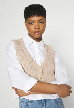 Se Vend Bas Prix Cotton On CROP BUTTON VEST - Veste sans manches vestes col en v profond femme -France Cotton On Soldes Boutique 3b15edb803764a5a94a9e47f9abb4b2f