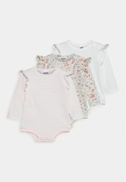 En promotion Cotton On LONG SLEEVE RUFFLE BUBBYSUIT 3 PACK - Body cadeaux de naissance col rond enfant