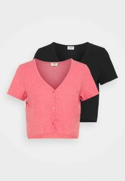 Cotton On Soldes En Ligne JANET BUTTON THROUGH SHORT SLEEVE 2 PACK - T-shirt imprimé t-shirts et tops col en v profond femme -France Cotton On Soldes Boutique 91ea348a370542c29039a34dcf830294