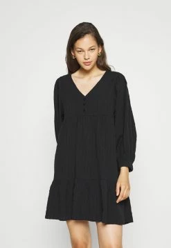 Cotton On Prix Distinctifs WOVEN ZERHA LONG SLEEVE SMOCK MINI DRESS - Robe de jour robes col tunisien femme