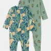 Cotton On Prix Affortable LONG SLEEVE ZIP ROMPER FOOTLESS ROMPER 2 PACK UNISEX - Grenouillère pyjamas col rond