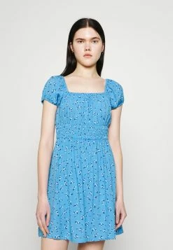 Bas Prix Cotton On FRANKIE PUFF SLEEVE SHIRRED FIT AND FLARE - Robe de jour robes col carré femme